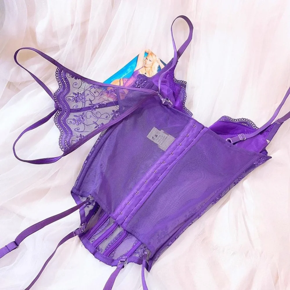 Vintage Shirley of Hollywood purple corset - Picture 3 of 4